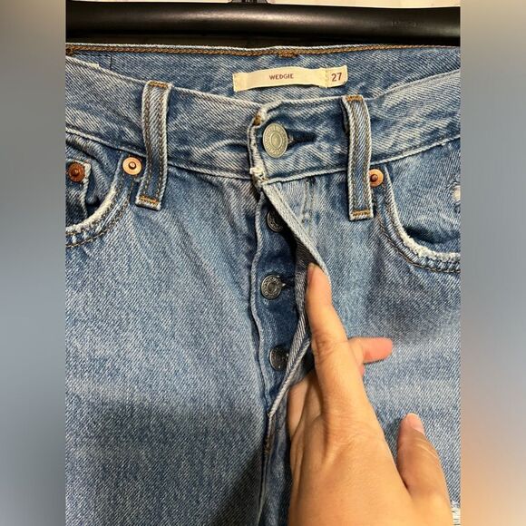 Levi's Wedgie Straight Jeans Size 27 - Picture 5 of 9